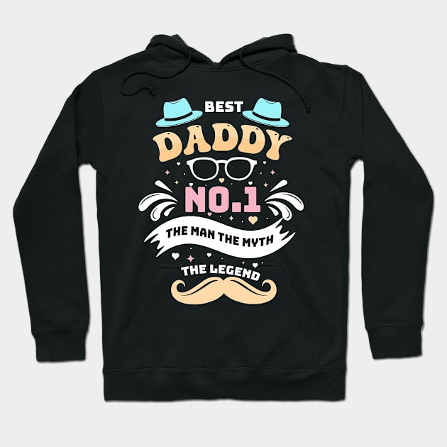 Dad best No.1 the man the myth the legend Hoodie by Printashopus